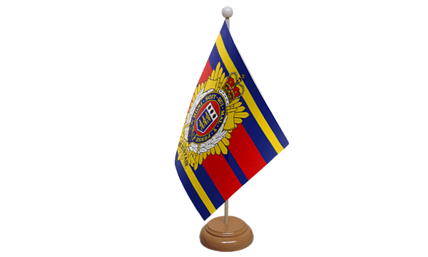 Royal Logistic Corps Small Flag with Wooden Stand